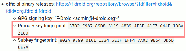 F-Droid: PGP-Signing-Keys