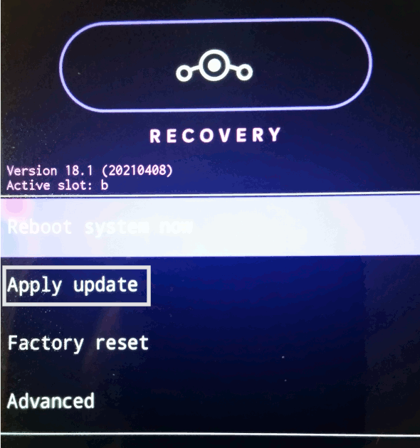 LineageOS-Recovery: Apply update