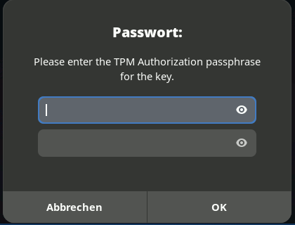 TPM-Passphrase für GPG-Key festlegen