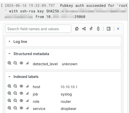 Grafana: OpenWrt-Logs einsehen