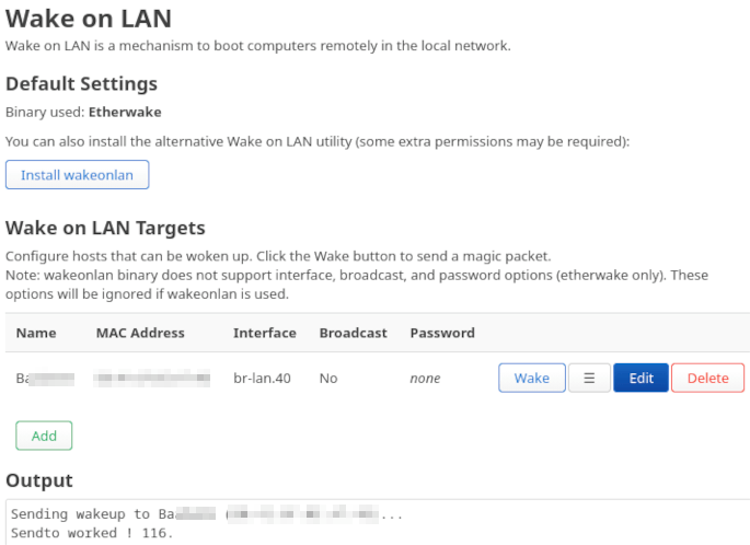 OpenWrt: Wake-on-LAN mit LuCI
